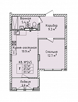 1-комнатная квартира 51,1 м2 «Кварталы Немировича»