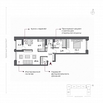 2-комнатная квартира 68,3 м2 ЖК «Нобель»