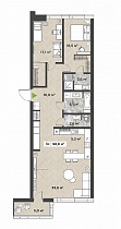 3-комнатная квартира 98.8 м2 ЖК «Berlin»