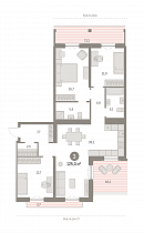 3-комнатная квартира 125 м2 ЖК «Европейский Берег»