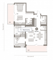 3-комнатная квартира 123,9 м2 ЖК «Европейский Берег»